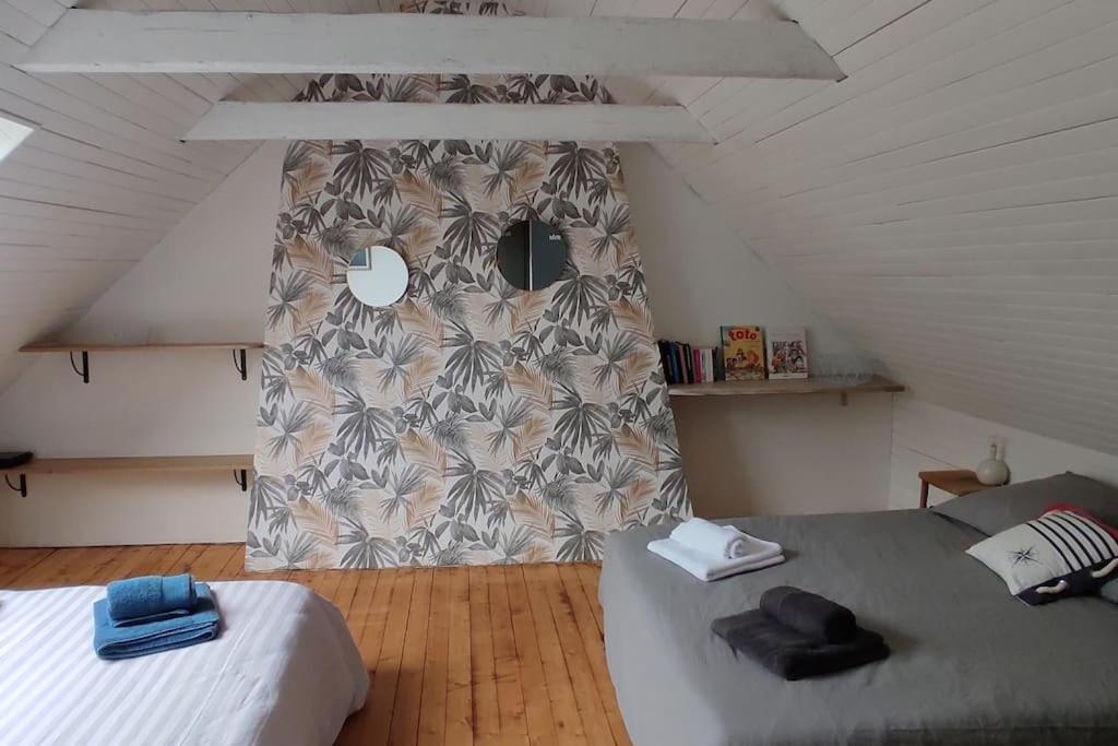 Maison De Pecheur Bord De Mer Bois Et Pierre 6-8 Pers Plobannalec Kültér fotó